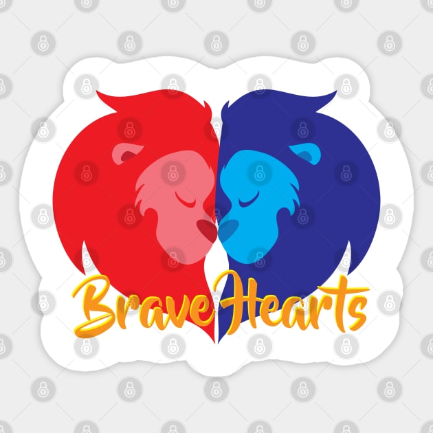 Brave lion heart Sticker by AnnSaltyPaw